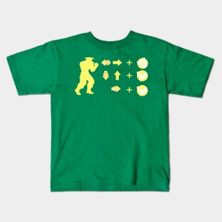 Street Fighter Moves - Guile Kids T-Shirt